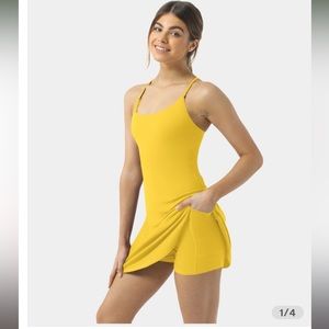 Halara sports dress in yellow
